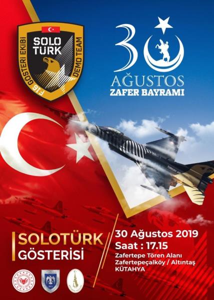 Kütahya, 30 Ağustos Zafer Bayramı'nda Türk Silahlı Kuvvetlerinin gökyüzündeki gururu olan Türk Yıldızları ve SOLOTÜRK ekibini ağırlayacak.