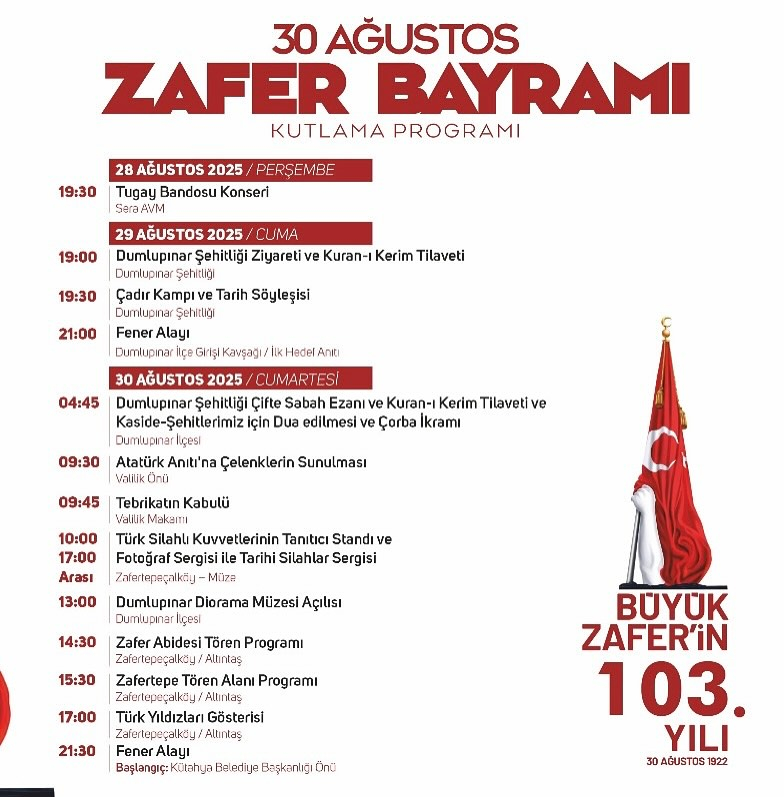 ::*:: 30 Ağustos Zafer Bayramı’nın 103. Yılı