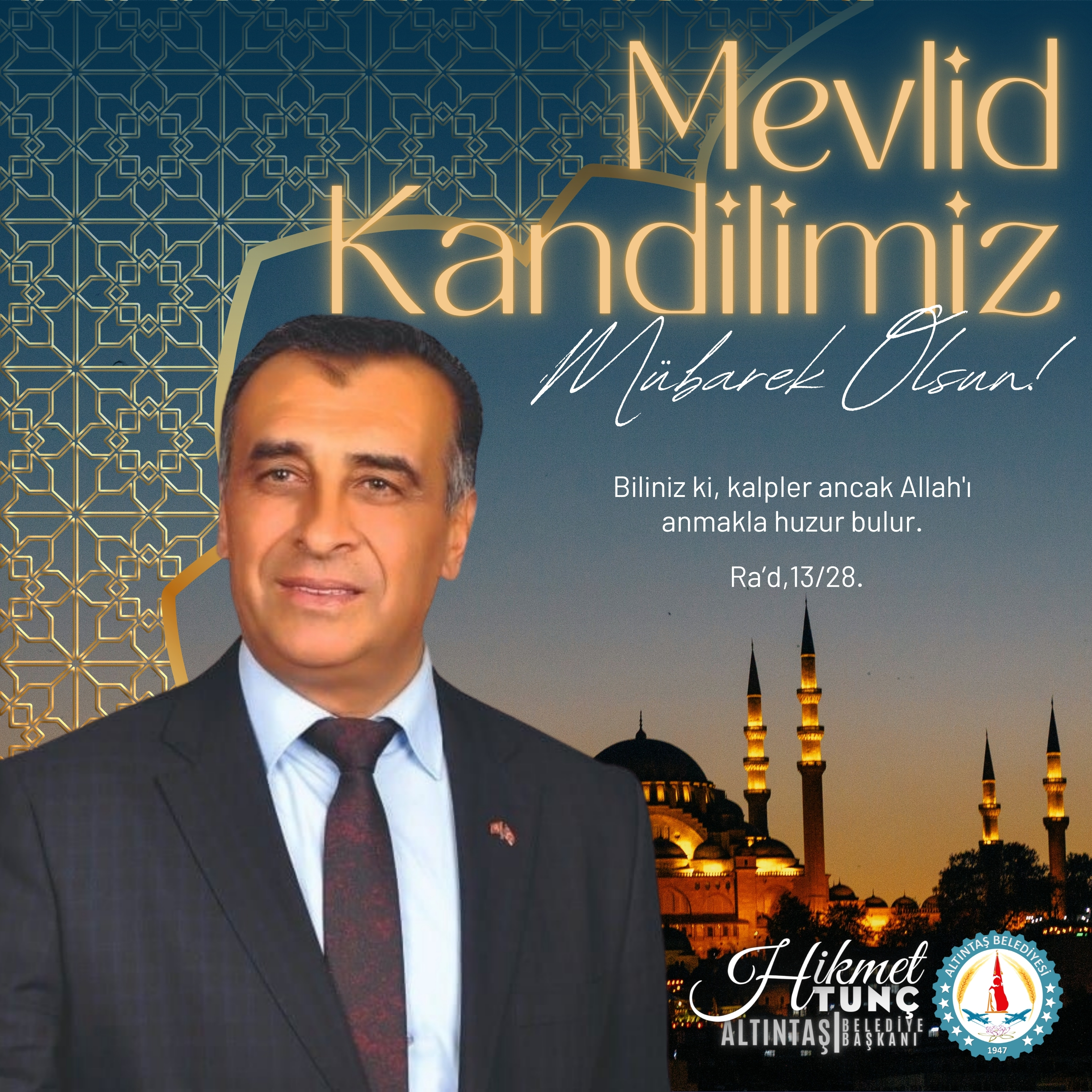 Mevlid Kandili: Gönüllerimize Huzur, Hanelerimize Bereket Diliyoruz